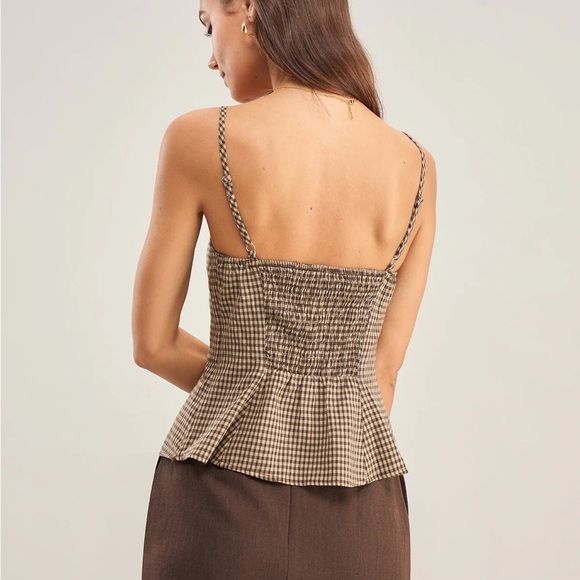 NWT Brown Plaid Tank Top - Picture 3 of 9